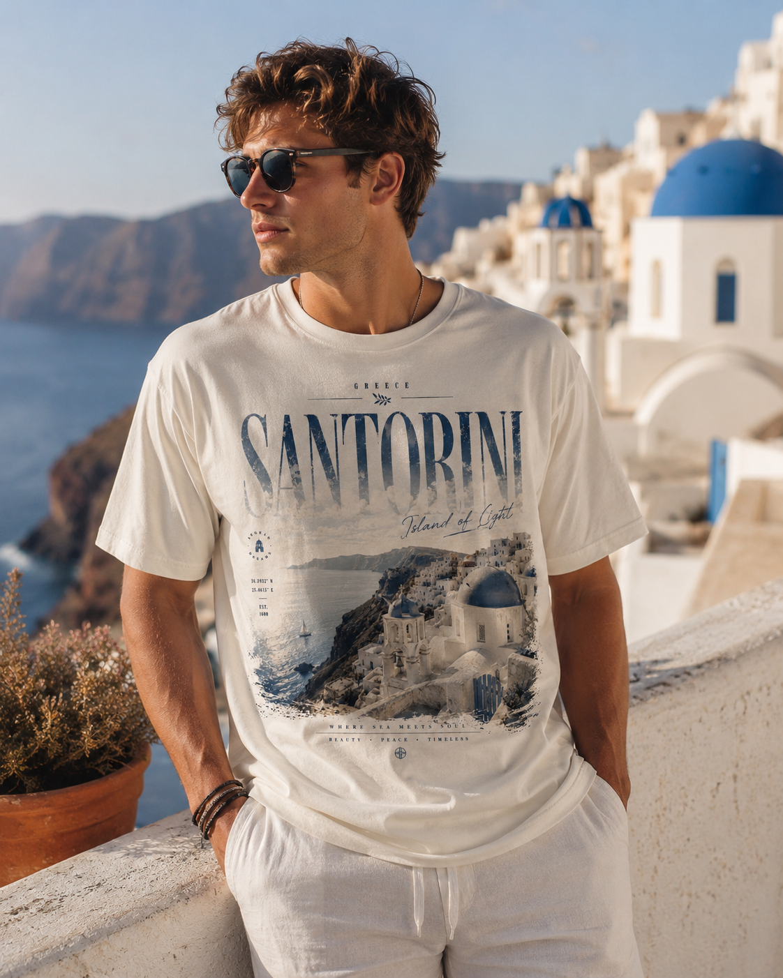 Santorini Island of Light T-Shirt