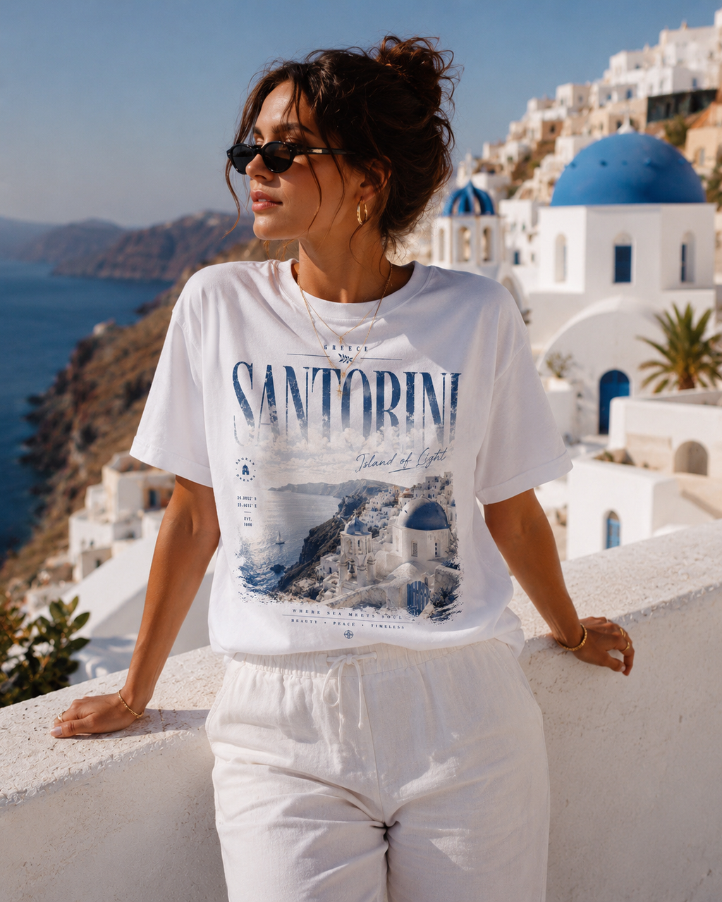 Santorini Island of Light T-Shirt