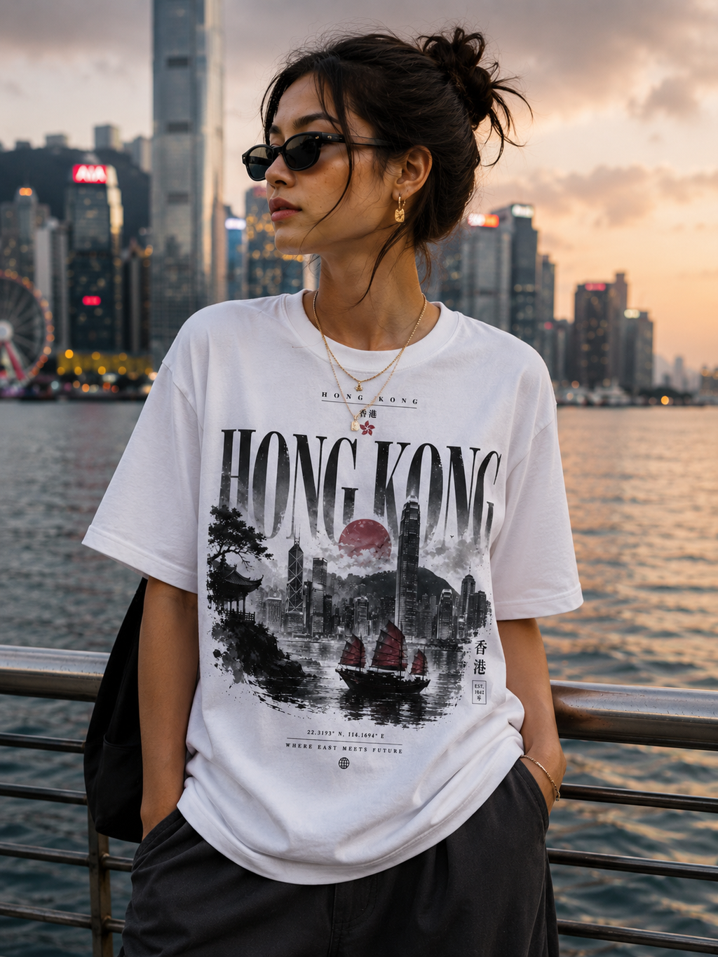 Hong Kong Harbor Nights T-Shirt