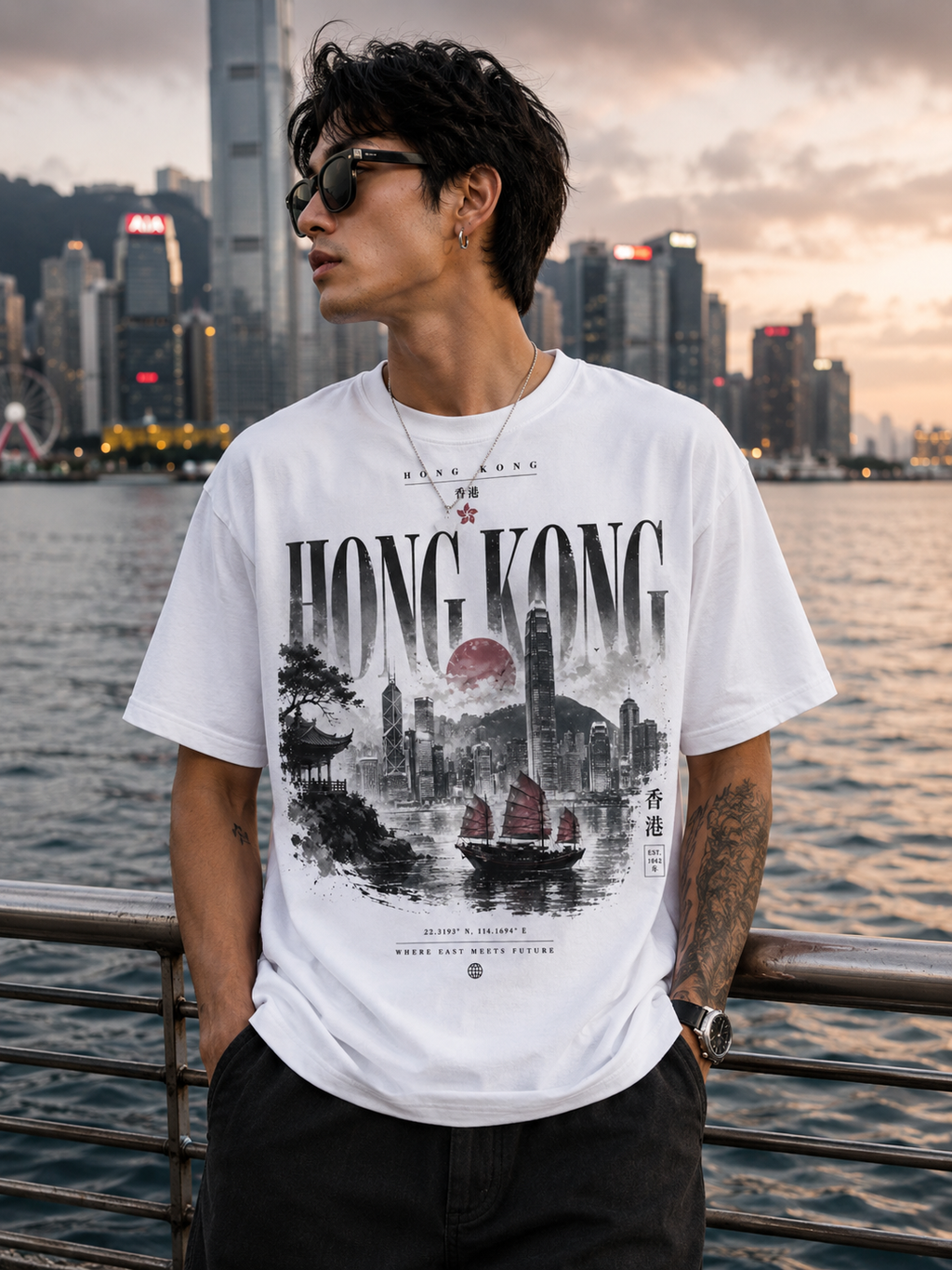 Hong Kong Harbor Nights T-Shirt