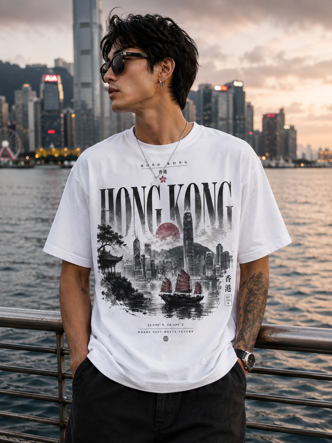 Hong Kong Harbor Nights T-Shirt